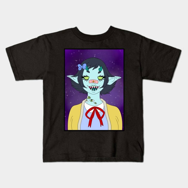 Monster Girl Kids T-Shirt by possumtees